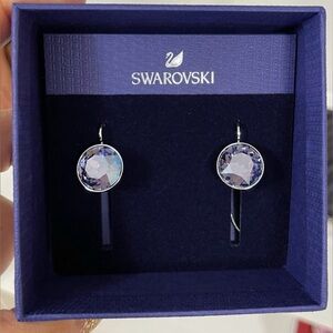GORGEOUS, LARGE💜Authentic Swarovski Bella Drop Earrings, Purple, 5030703. BNIB.